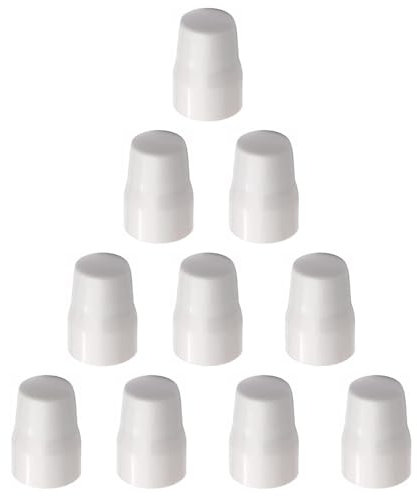 White Plastic Radiator Valve Tops Radiator Caps Universal Push-Fit Replacement Valve Covers Plastic LockShield Pack of 10