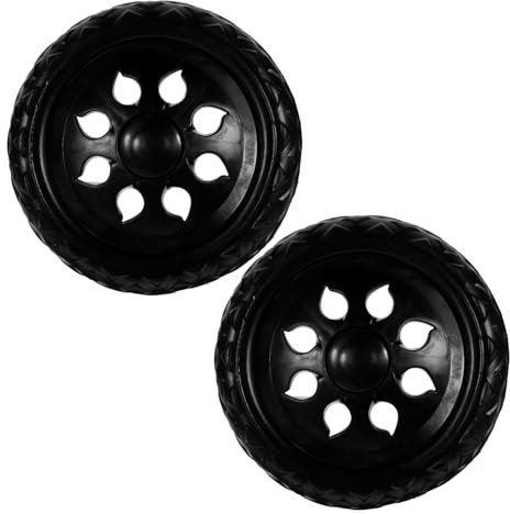 Luxshiny 2 Stück Einkaufswagenräder Rollen Schlüssel Lenkrad Zauberer Puppenwagen Austausch der Wagenräder Radwechsel Rollstuhlreifen -Ersatzteile Plastik Black