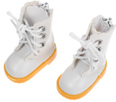 Stylische High Top Puppenschuhe für 30cm Puppen, Weiß | Gewebe Ausführung, Vielseitige Nutzung und Komfortdesign, für Fotoshootings und Partys