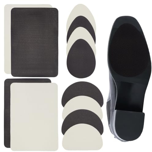 SOFPLATE 6 Paar 3 Stile Gummisohlen zum Aufkleben Schuhsohlen Reparatur Gummi Weiß rutschfeste Sohle Rechteckig Tropfenförmige Bogenstruktur Reparaturabdeckungen Für Schuhe Mit Hohen Absätzen Ve