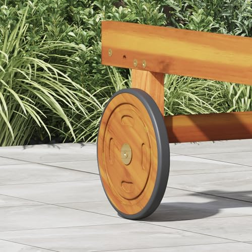 SKM Ersatzräder für Sonnenliege 2 STK. 20,5 cm Massivholz Akazie,Möbel,Gartenmöbelzubehör,Braun,1.2KG,4105533