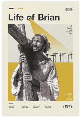 Comedy-Film-Poster Life of Brian, Leinwand-Poster, Wandkunst, Dekordruck, Bild, Gemälde für Wohnzimmer, Schlafzimmer, Dekoration, 50 x 75 cm