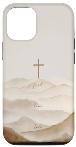 Christliches Kreuz Glaube Hoffnung Liebe Bibelvers Ästhetik Hülle für iPhone 12/12 Pro