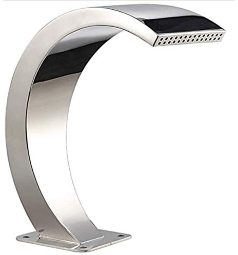 VGVSBG Fontana per Piscina/Fontana per Piscina Rettangolare in Acciaio Inossidabile Argento per Piscine interrate Cascate per Esterni Cascata
