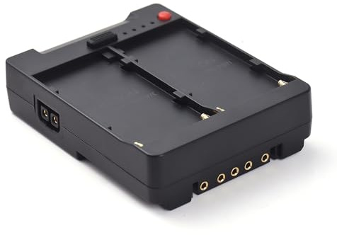 NP F Battery Plate to V Mount Lock Adapter, Dual Slots USB | Lightweight Build, USB A and Type C Outputs, Field Production, Photography Workflow, NP F Series Support