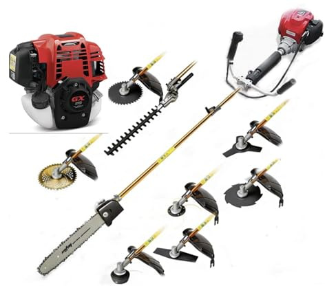 Tagliasiepi GX50 Decespugliatore a scoppio con 50cc, sistema antivibrazione,9 in 1 Multitool, motore a scoppio 4 tempi