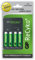 GP ReCyko AR03 6 Hour Charger with 4 AA Batteries – Black