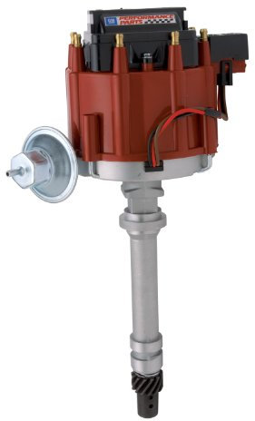 Proform 141-683 Verstellbarer HEI Verteiler mit Stahlgetriebe und roter Kappe für Chevy V8