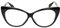 iB-iP Damen Vintage Cateye Kunststoffrahmen Modische Klare Linse Brillen, Größe: Einheitsgröße, Schwarz