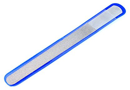 TAFS® Quality Diamondeb Diamond Deb Nail File & Foot Dresser - Double Sided Diamond Dust Coating - Podiatry Foot Care Instruments - 8 inches Length Good Reach Stainless Steel. For use on Nails & Skin.