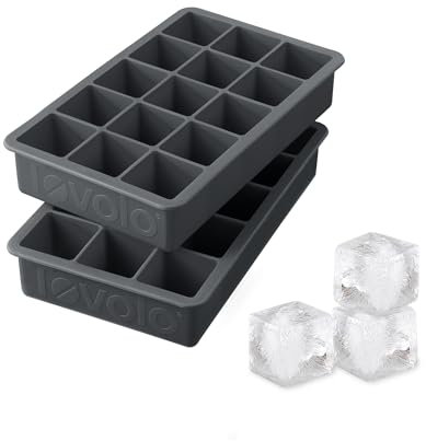 Tovolo Perfect Cube Ice Trays, Charcoal - Set of 2
