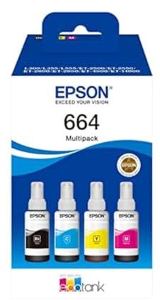 Epson EcoTank 664 Genuine Multipack Ink Bottles