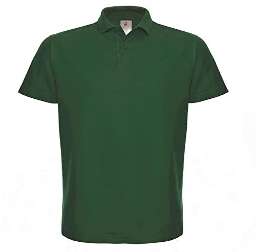B&C - Polo de Manga Corta Modelo ID.001 Mujer señora - Verano/Deporte (XS) (Verde Botella)