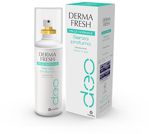 DERMAFRESH Classico Deodorant Spray für normale Haut, neutralisiert Gerüche und verleiht langanhaltende Frische, ohne Parfüm, 100 ml