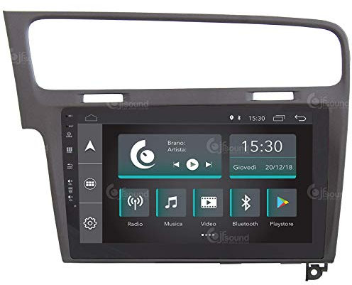 Autoradio Custom Fit per Volkswagen Golf 7 Grigio Android GPS Bluetooth WiFi Dab USB Full HD Touchscreen Display 10
