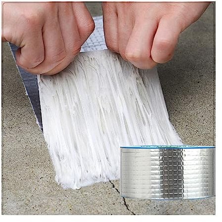 wasserdichtes klebeband außen, Butylband Aluminiumfolien, Butyl Dichtband, abdichtband wasserfest blinkendes Klebeband zur Reparatur für Dachleckage, Oberflächenriss, Fensterbankspalt 5cm x 5M