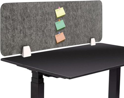 Nisorpa Acoustic Desk Divider Privacy Panel 40”x12” Raw Clamp-On Acoustic Partition Reducing Noise, Visual Distractions Sound Absorbing Privacy Panel for Home Offices Libraries Classroom