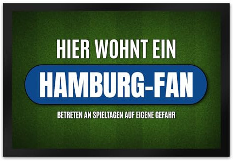 trendaffe - Hier wohnt EIN Hamburg-Fan Fußmatte XL mit Rasen Motiv