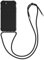 kwmobile Necklace Case kompatibel mit Apple iPhone SE (2022) / iPhone SE (2020) / iPhone 8 / iPhone 7 Hülle - Cover mit Kordel zum Umhängen - Silikon Schutzhülle Schwarz