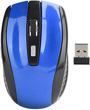 ciciglow Laptop Wireless Mouse, 2,4 G 250 Hz Notebook Optische Gaming-Maus mit Einstellbarer DPI, Gaming-Zubehör(Blau)