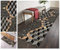 ZVEZVI Teppich Läufer Flur Küche rutschfest Waschbar Grau und Schwarz Geometrisches 3D-Muster 40x180cm Bunter Modern Rutschfest Waschbar Vintage Kücheläufer Teppichläufer Polyester Meterware Anpassbar