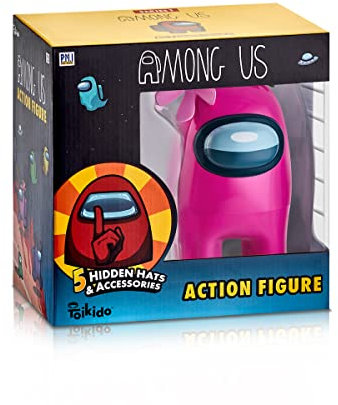 Among Us Actionfiguren AU6500 Serie 1 Fensterbox, 17 cm, Rosa