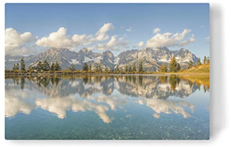 artboxONE Leinwand 90x60 cm Natur Wilder Kaiser in Tirol von Michael Valjak