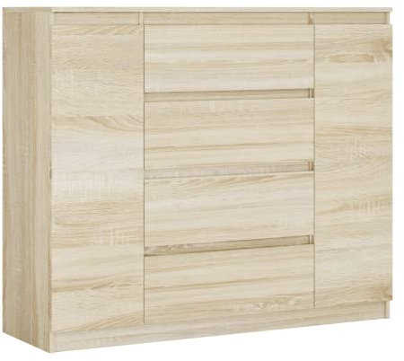 3E 3xE living.com Kommode 120 cm in Sonoma Eiche - 120 x 101 x 39 cm (B/H/T)