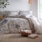 Appletree - Linen Landscape Duvet Cover - Double Bedding Size (200 x 200cm) - Soft 100% Cotton - 2 Pillowcases - Watercolour Art Bedding in Natural - Linen Duvet Cover - Abstract Print Duvet