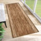 TAPISO Anti Rutsch Teppich Läufer rutschfest Brücke Meterware Modern Hellbraun Creme Streifen Meiliert Design Flur Küche Wohnzimmer Diele 80 x 300 cm