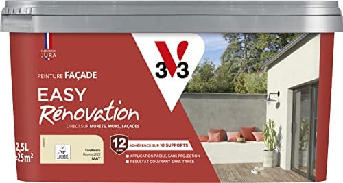 V33 Peinture pour façade - Easy Rénovation - Ton Pierre 2,5L