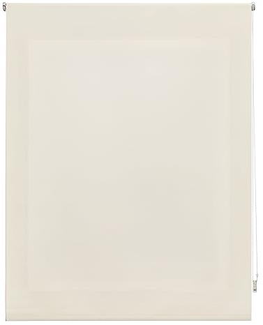 Decorblind | Transparentes Rollo, einfarbig, Maße Rollo: 100 x 250 cm, Breite x Länge/Maße Stoff, einfarbig, 97 x 245 cm, lichtdurchlässiges Rollo, Beige, einfache Montage an Wand oder Decke