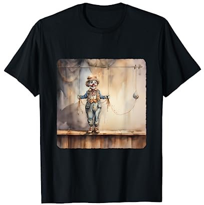 Eine Marionettenpuppe auf einer Bühne. Spielen, Unterhaltung T-Shirt