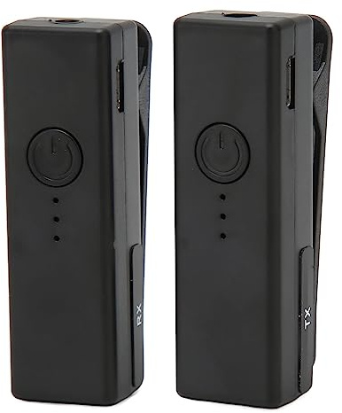 Kabelloses Lavalier Mikrofon, 2,4G Lavalier Aufnahmeausrüstung, Clip on Handy Funkmikrofon, Soundkarte, Live Verstärker für Video, Interview usw.