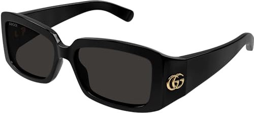 GUCCI Womens GG1403S Sunglasses, Black-Black-Grey, 54