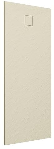 Piatto Doccia 70x90 cm Avorio Effetto Pietra Rettangolare in SMC Riducibile Samos