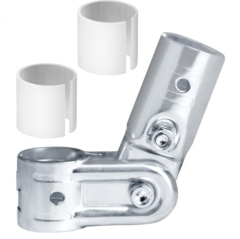 eoere 10 Sets Pivot Tee Pipe Fittings Connector T Adjustable Clamp, Fits 3/4 EMT Conduit with PE Adapter Shims, Also Fits OD 1.000 Round Tube