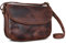 ROYALZ 'Vermont' Echtleder Handtasche Damen klein im Vintage Look - kleine moderne Ledertasche perfekt als Ausgehtasche Abendtasche Schultertasche im Alltag Freizeit City, Farbe:Roma Cognac Braun