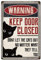 SUPERDANT Black Cat Metal Signs Cat Tin Sign Keep Door Closed Don't Let The Cats Out Sign Funny Signs and Plaque Vintage Metal Wall Art for Home Room Wall Decor Cats Lover Gift