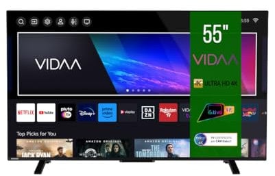 Toshiba Smart VIDAA TV 55 Ultra HD 55UV2363DA TV 4K 55 pulgadas, TV LED compatible con Alexa, DVB-T2, tecnología LED, Dolby Vision HDR10, HDMI 2.1