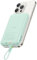 Charmast Power Bank, 20W Fast Charging Battery Pack with Built in USB C to iPhone Cable, 10000mAh Digital Display Non-Wireless Magnetic Portable Charger Compatible with iPhone Samsung and More (Qing)