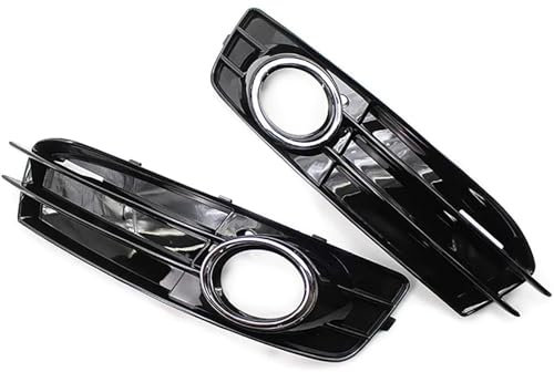 SKINII Rejilla Frontal para Audi A3 Sport 2009 2010 2011 2012 Luz Antiniebla Parachoques Delantero Coche Parrilla Cubierta Embellecedora Galvanizada Auto Rejilla Delantera