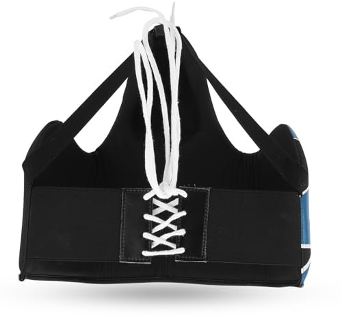 HERCHR Protection D'aine pour Hommes, Protection D'aine pour Boxe, Muay Thai, Kickboxing Et Entraînement MMA, Protection Abdominale pour Karaté Et Taekwondo(Bleu)