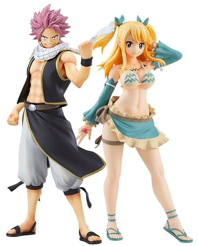 Jilijia Fairy Tail Figur Natsu Dragneel/Lucy Heartfilia/Erza Scarlet Figur Mädchen und Jungen Actionfigur Desktop Ornamente Heimdekoration