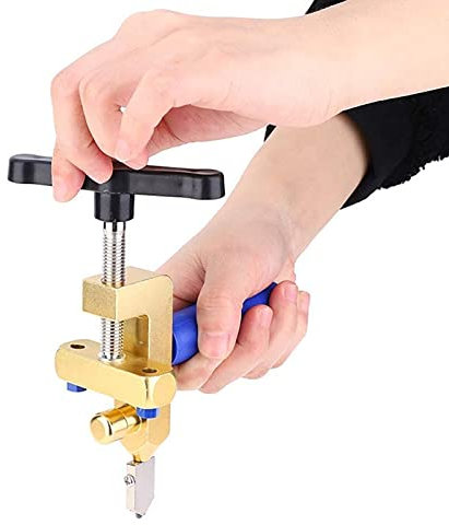 Tagliapiastrelle in Vetro Macchina da Taglio per Ceramica Integrata Multifunzionale, Apriutensile Manuale in Oro con Elevata Resistenza e Durezza, Strumento Portatile per Casa,