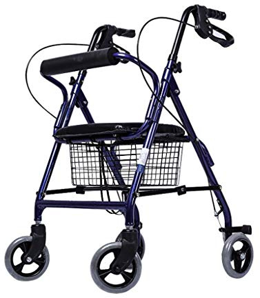 Gehgestelle, zusammenklappbarer Rollator, Gehhilfe mit Sitz und Rückenlehne, Gehhilfen für Senioren, 4-Rad-Roller, Mobilitätshilfe, interessant
