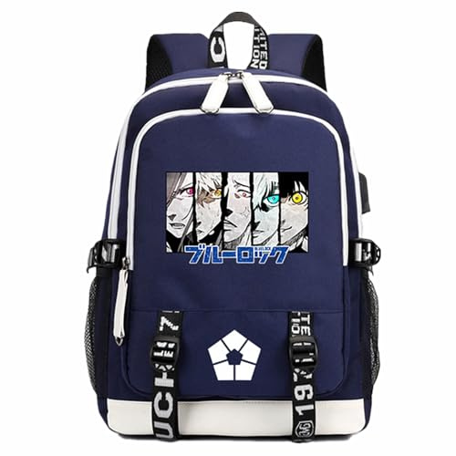 Charous Anime Manga BLUE LOCK Oxford Cloth Cartoon Backpack,Large Capacity School College Bag Used for Fans Cosplay Gift