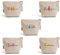 Generico Pochette Donna In Cotone Riciclato Personalizzata con Nome e Iniziale Colorata Idea Regalo Compleanno Estate Vacanze mare Trousse Porta Trucchi Oggetti Astuccio Con Stampa colorata