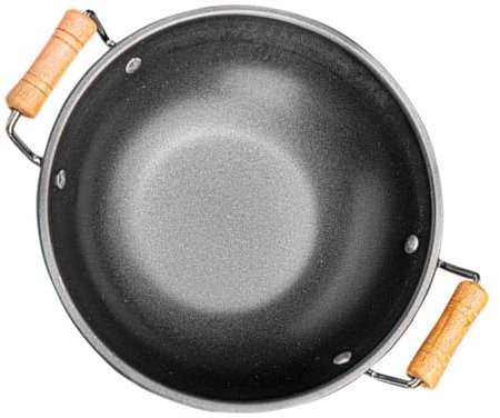 GREENADSCAPE Metallwok Mit Zwei Griffen Edelstahltopf Für Haushalt Und Camping Kochgeschirr Aus Robustem Metall