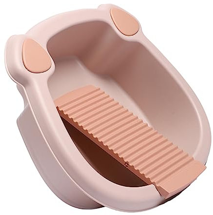 OKUMEYR Bacinella Per Lavare Mano Vestiti Delicati Lavatoio Compatto Per Casa e Dormitorio Fondo Rinforzato e Superficie Scanalata